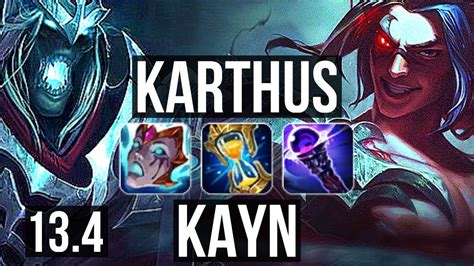 KARTHUS Vs KAYN JNG 1 8M Mastery 6 Solo Kills 500 Games