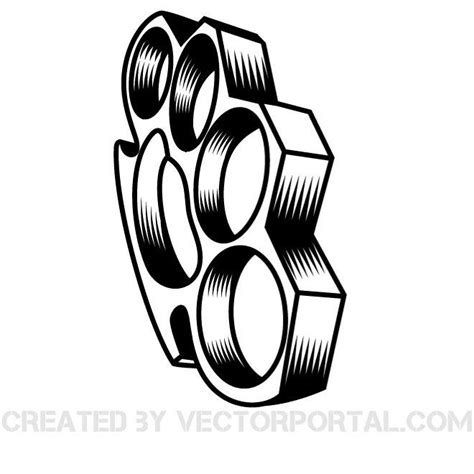 Brass knuckles graphics Royalty Free Stock SVG Vector