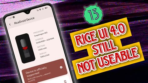 RiceUI 4 0 RiceDroid ROM For Redmi Note 8 Android 13 Detailed