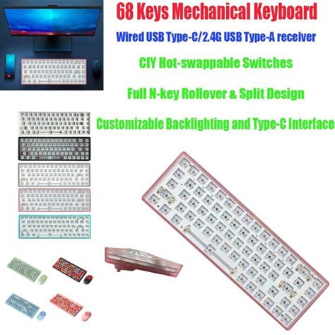 Gaming Keyboard Switch 68 Keys 86 Keys CIY Hot Swappable Shaft Seat