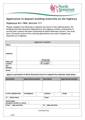 Fillable Online N Somerset Gov Application To Deposit Building