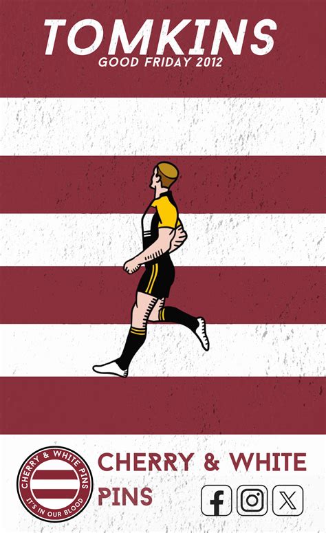 Tomkins Jog Pin Badge – Cherry & White Pins