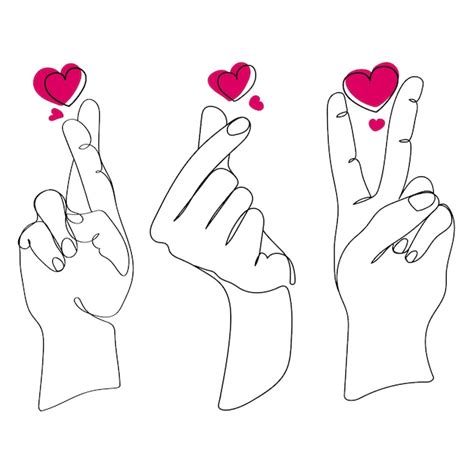 Premium Vector Finger Love Symbol For Romantic Liner Design Template