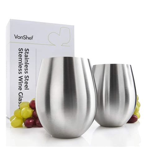 Amazon Set Of 2 Stainless Steel Wine Glass Just 899 As Of 7242018 255 Pm Cdt Wine