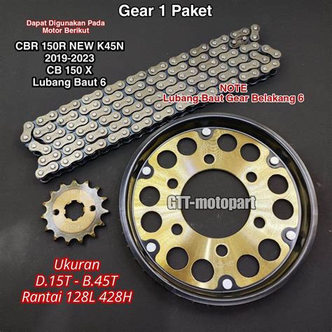 Gear Gir Set Paket Cbr New Facelift Cbx R Lubang Baut