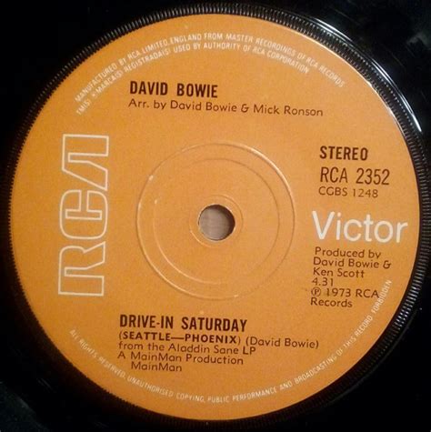 David Bowie Drive In Saturday Releases Discogs