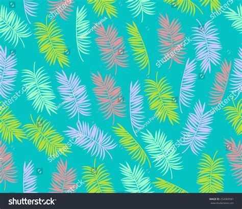 Background Palm Leaves Vector Seamless Pattern Stock Vector Royalty