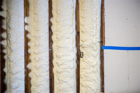 Closed Cell Spray Foam Insulation on a Wall Stock Image - Image of industry, build: 103614203