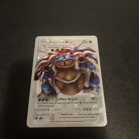 Blastoise Vmax Gigantamax Silver Foil Pokemon Card 350hp Values Mavin