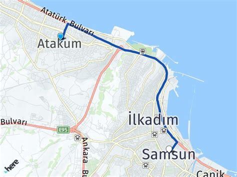 Samsun Atakum Canik Samsun Arası Kaç Km Yol Tarifi