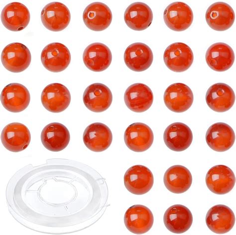 Amazon Cmbyn Natural Stone Genuine Stones Diy Carnelian Round