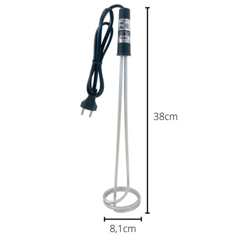 Ebulidor de Água 38cm 220V 2000W Rabo Quente Resisval RESISWAL