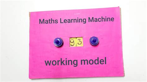 Maths Working Model 0 To 99 Numbers Maths Project Work Maths Learning Machine Swapna Art