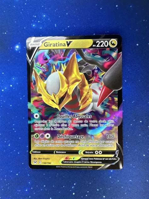 CARTE POKÉMON GIRATINA V 130 196 Origine Perdue Épée Bouclier EUR 5