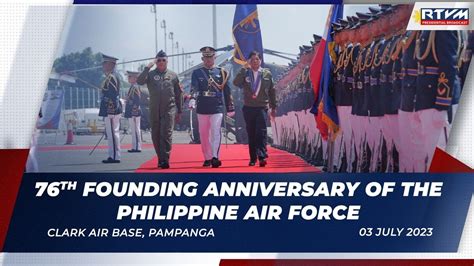 Th Founding Anniversary Of The Philippine Air Force Youtube