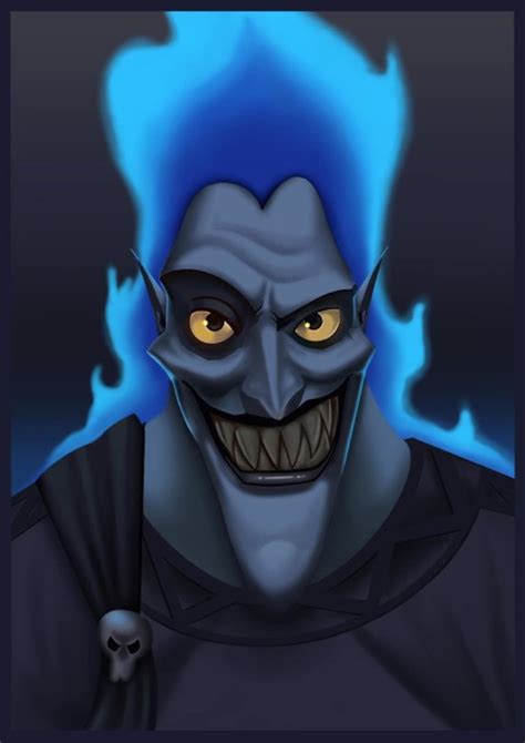 Hades Disney Villain Portrait Hercules Walt Disney Print Etsy