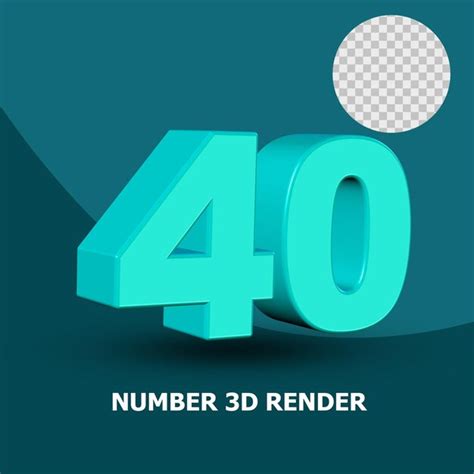 Premium Psd 3d Render Number