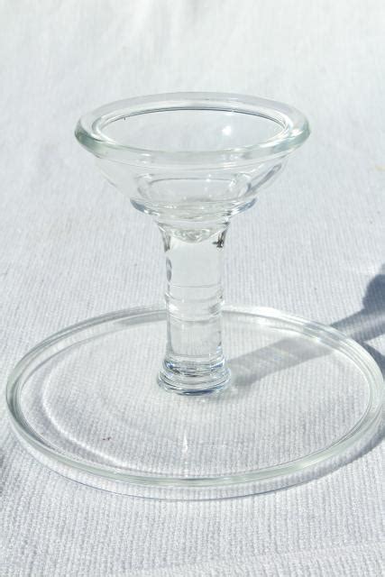 Plain Simple Clear Glass Cake Stand Salver Vintage Bakery Pedestal Plate