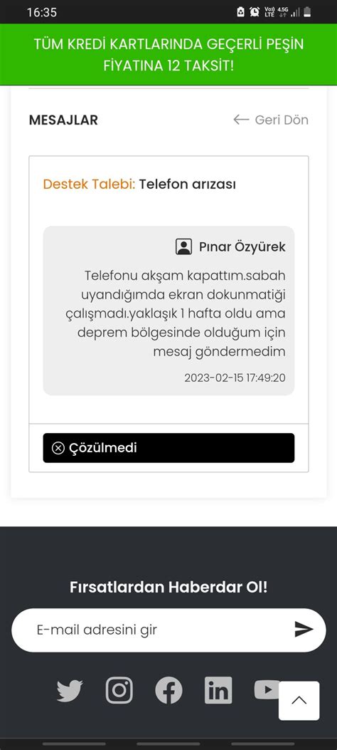 EasyCep Telefon Arıza Geri Dönüş Yapılmadı Şikayetvar