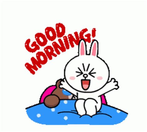 Cony And Brown Good Morning Sticker Cony And Brown Good Morning Wake