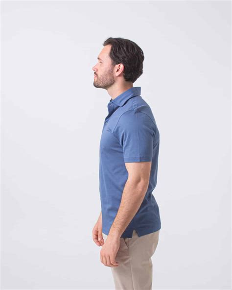 Gran Sasso Polo Mercerized Classic Blauw Broekman