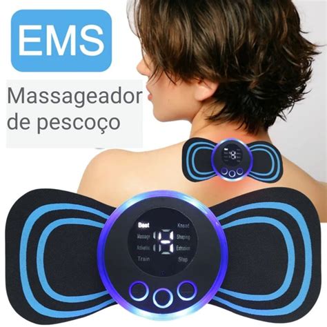 Mini Massageador Portátil Recarregável Alivia Dor Pescoço Coluna