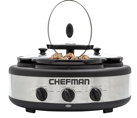 Chefman 4 5 Quart Triple Slow Cooker Only 39 99 Shipped Pinching Your Pennies