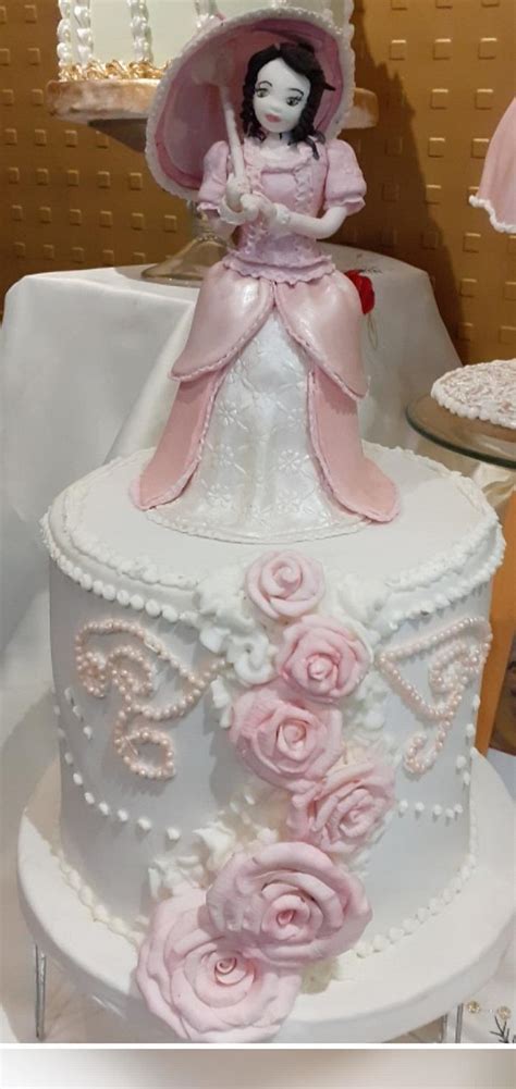 rose cake Decorated Cake by Dulciriela Gisela Gañan CakesDecor