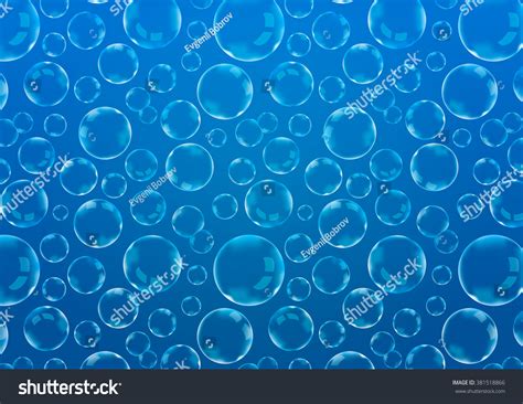 Soap Bubbles On Blue Abstract Background Stock Vector (Royalty Free) 381518866 | Shutterstock