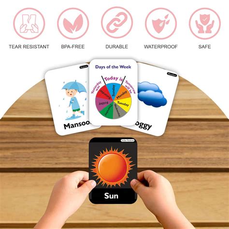 5 In 1 Flash Card Buy Weather Months And Days Flash Cards Online