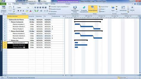 Tareas Resumidas En Microsoft Project Youtube