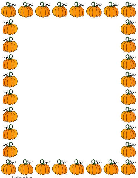 Halloween Cute Pumpkins Border Paper Free Printable Halloween Paper