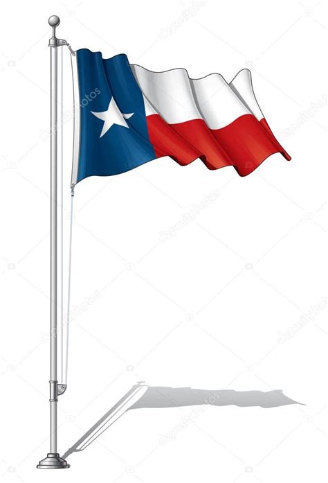 Texas State Flag Waving Clipart