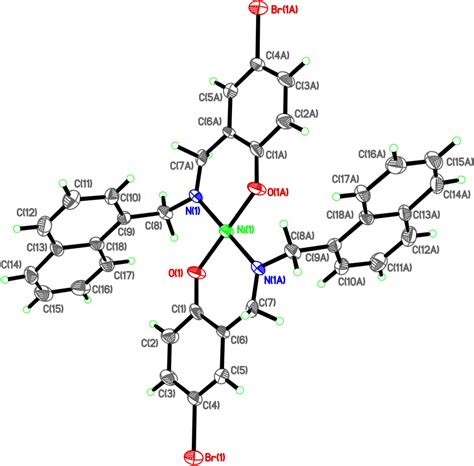 Oak Ridge Thermal Ellipsoid Plot ORTEP Plots Of Ni3 Showing The