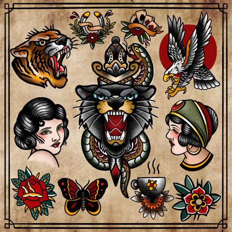 Custom Drawing Your Traditional Or Old School Tattoo Design By