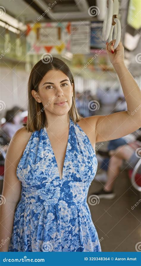 Beautiful Hispanic Woman Standing Alone Immersed In Her Metropolitan