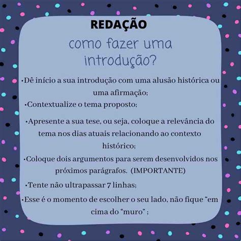 Dicas De Uma Boa Introdu O Na Sua Reda O Reda O