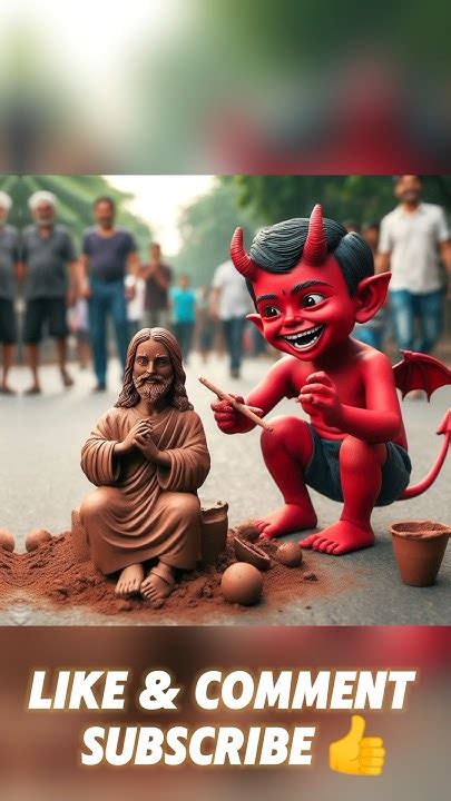 Little Devil👺 Making Statue Of Jesus Jesuslovesyou Jeuschrist Devi Youtube