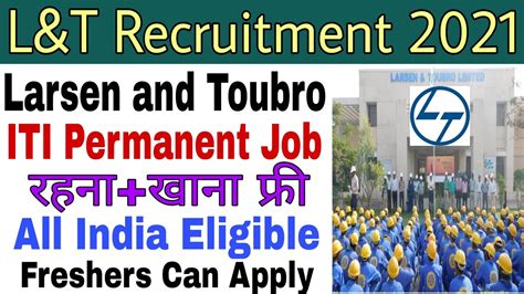 L T Recruitment Iti Permanent Job Larsen And Toubro Vacancy