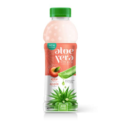 450ml Apple Juice Aloe Vera With Pulp Drink RITA Beverage