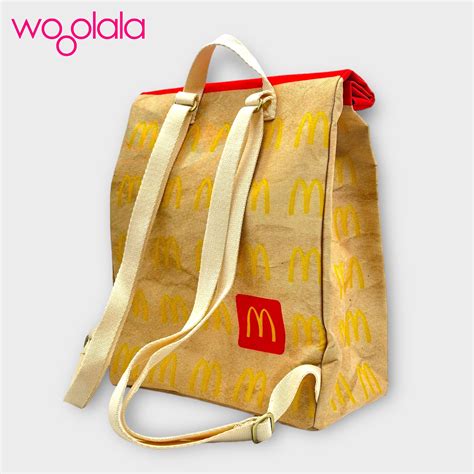 Quirky Mcdonald S Mac Fast Food Small Logo Backpack And Sling Crossbody