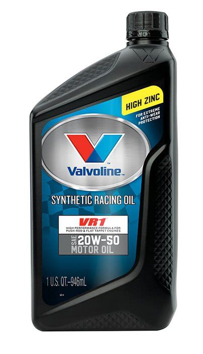 Valvoline 20W-50 VR1 Synthetic Racing, 1 qt. | 887616 | Pep Boys