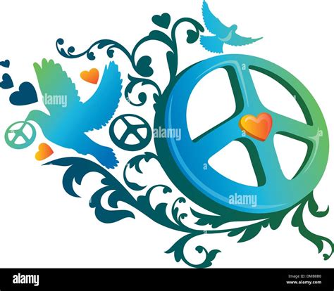 hippie peace symbol Stock Vector Image & Art - Alamy