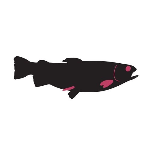 Cute black fish vector illustration icon. Tropical fish, sea fish ...