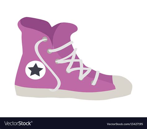 Isolated Violet Sport Footwear Royalty Free Vector Image