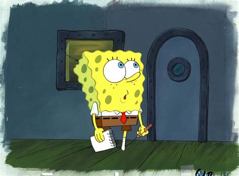 Spongebob Ep 01 Pilot Original Cell Setup Help Wanted — Galactic Gallery