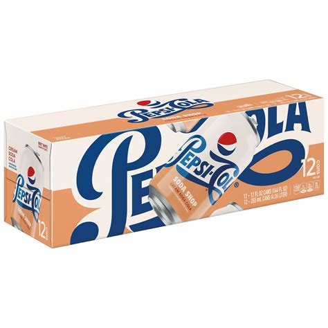 Pepsi Soda Shop Cream Soda Cola 12 Fl Oz 12 Count Cans Walmart