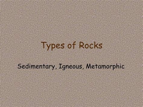 Types Of Rocks | PPT