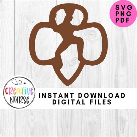 Instant Download Cut File / Girl Scouts Brownie Pin / Svg Pdf | Etsy