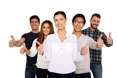 Group of People with Thumbs Up Stock Image - Image of smiling, joyful